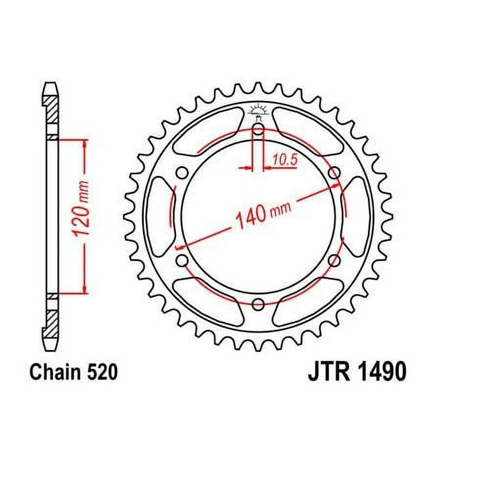 JT Steel Rear Sprocket 42T for Street SUZUKI GSX-R600 1997