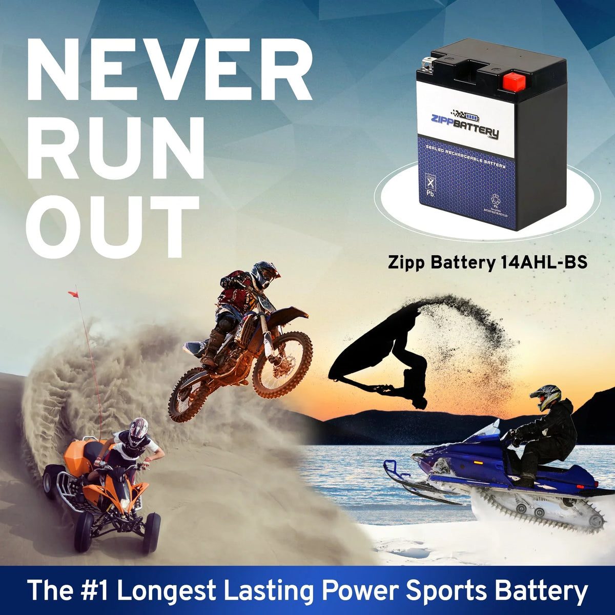 Zipp Battery YTX14AHL-BS (14AHL-BS 12 Volt,12 Ah, 210 CCA) Motorcycle Battery for Suzuki 750cc Gsx-r750 1990