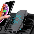 Wireless Car Charger, Saoqi 10W Smart Sensor Auto Clamping Air Vent Dashboard Windshield Car Phone Holder Mount, Compatible for iPhone, Samsung, Google, LG, etc