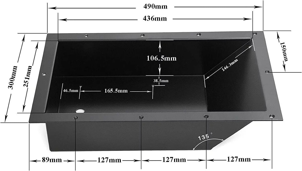 GHmarine Trolling Motor Tray Foot Pedal Pan for Minn Kota Fishing Boat Motor 100RTMP Aluminum and Recessed
