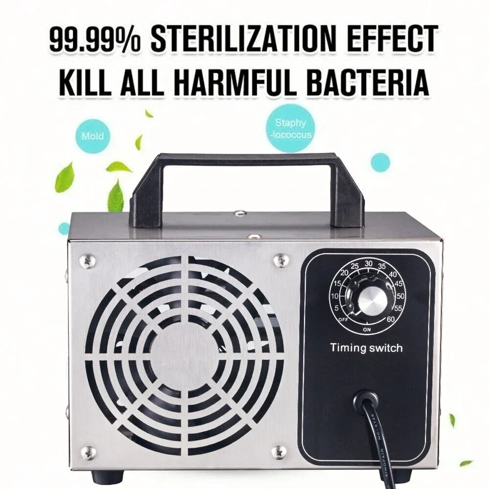 Kydely Room Ozone Machine Glossy Steel Finish 41dB - Eliminate Smoke, Dust & Pollutants with Powerful Ozone