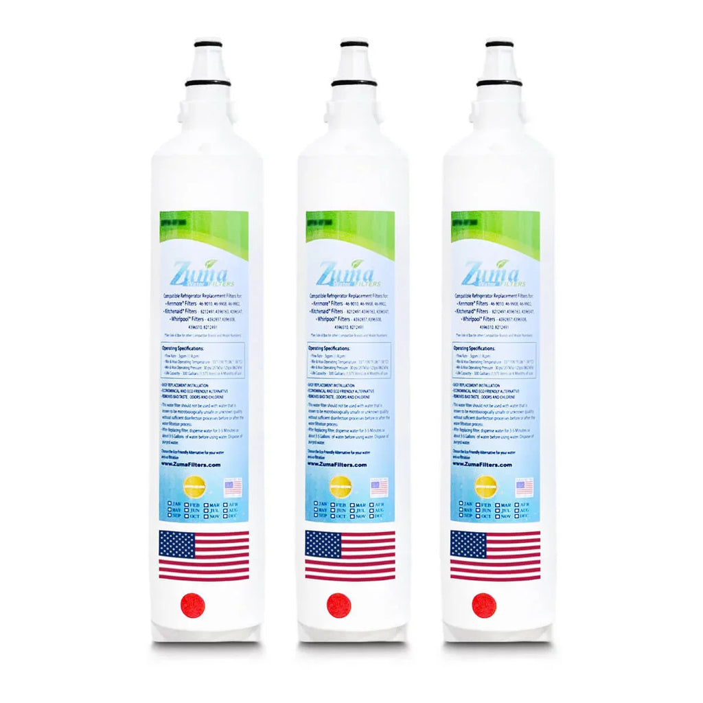 ZUMA Brand , Water Filters , Model # ZWFZ1-RF750 , Compatible with Subzero® BI36UIDSPHRH - 3 Pack - Made in U.S.A.