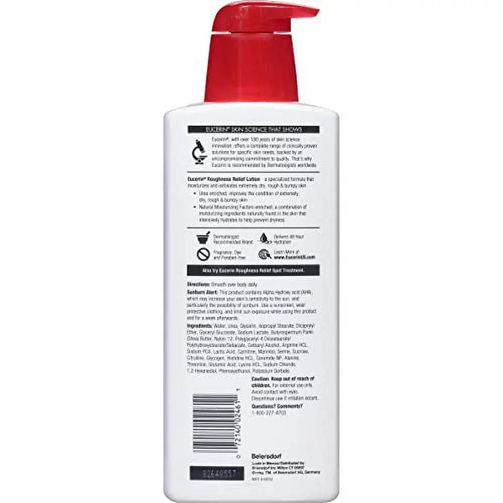 Eucerin Roughness Relief Lotion - Full Body Lotion for Extremely Dry, Rough Skin - 16.9 fl. oz. Pump Bottle