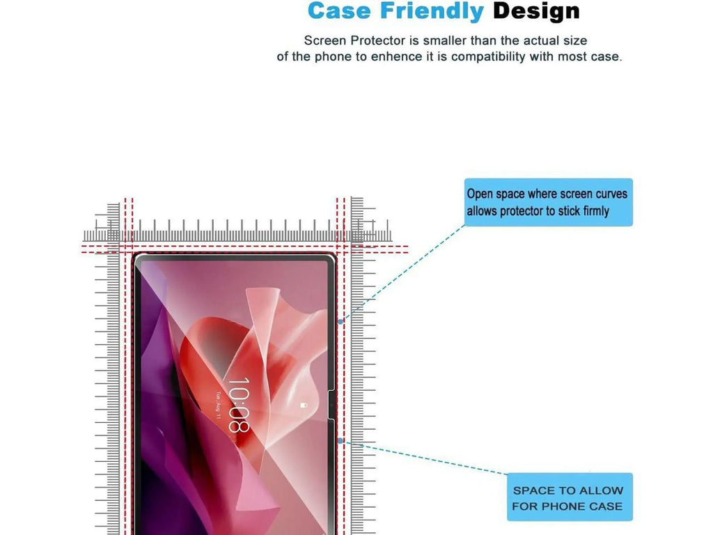 [2-Pack] Screen Protector for Lenovo Tab P12 / Lenovo Xiaoxin Pad Pro 12.7 inch Tempered Glass Screen Protector Film, S Pen Compatible, Anti-Fingerprint, Anti-Scratch