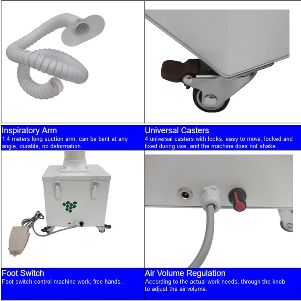 Dry Smoke Purifier Portable Welding Fume Extractor Welding Smoke Purifier with Foot Switch 12V