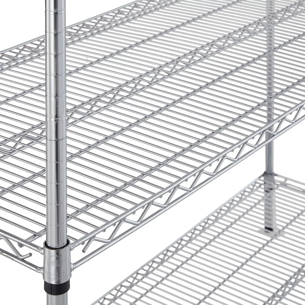 Hyper Tough Steel 4-Tier Storage Shelf Unit 72"H x 60"W x 24"D, 4000lb Total Capacity, Chrome
