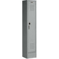 Global Industrial  12 x 12 x 60 in. Single Tier Paramount Locker with 1 Door Ready to Assemble, Gray