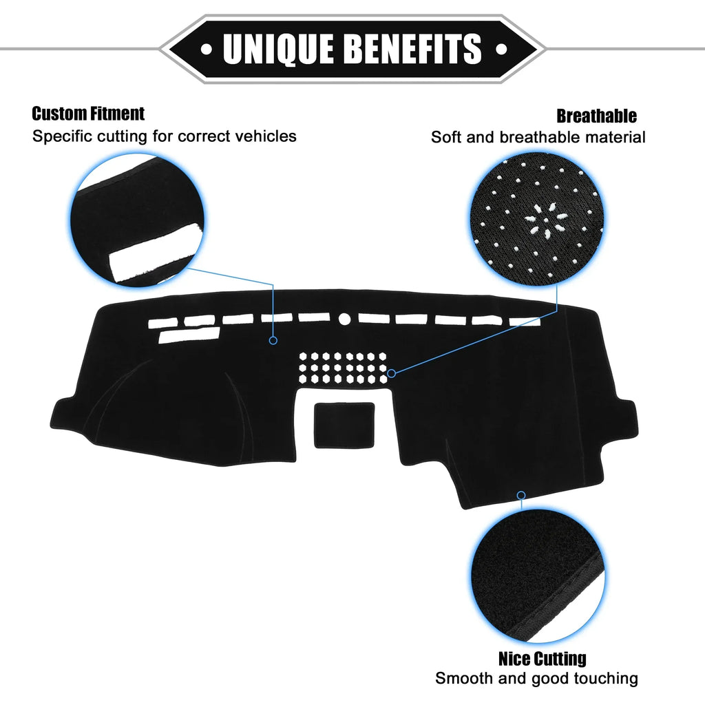 Unique Bargains Car Center Console Dashboard Cover Mat Compatible for Ford F150 2015-2020 Protective Polyester