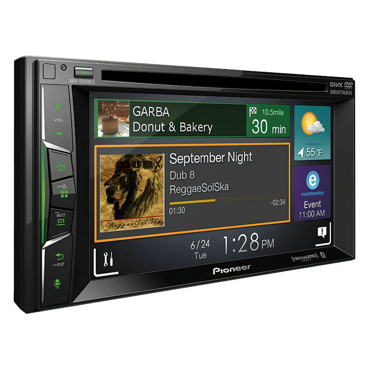 Pioneer AVH-1300NEX 6.2" Double-DIN In-Dash NEX DVD Receiver with Bluetooth, Apple CarPlay, FLAC Audio and SiriusXM Ready