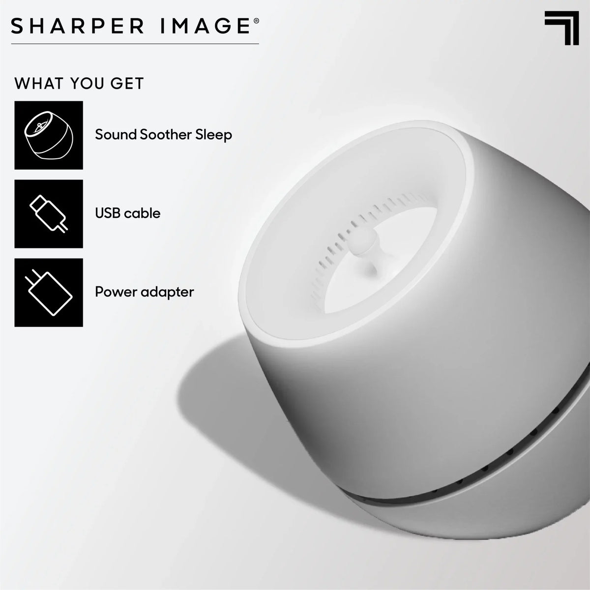 Sharper Image® Sound Soother Wind, White Noise Machine With LED Glow
