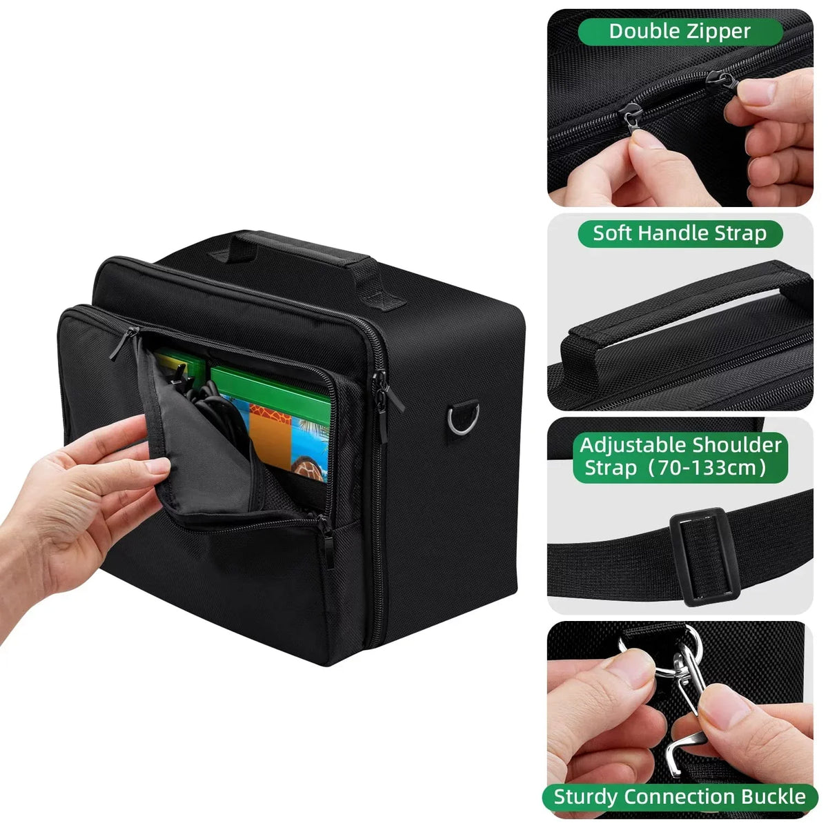 Protective Carrying Case for Xbox Series X-XSX Travel Bag Carrying Case for Xbox Series X Console, Controller, Cables and Other Accessories