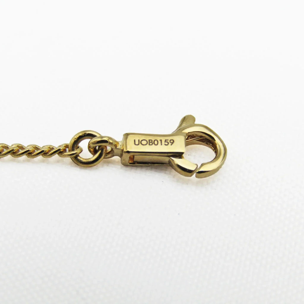 Pre-Owned Celine Alphabet P 46B0 6BRA Metal No Stone Charm Bracelet Gold (Good)