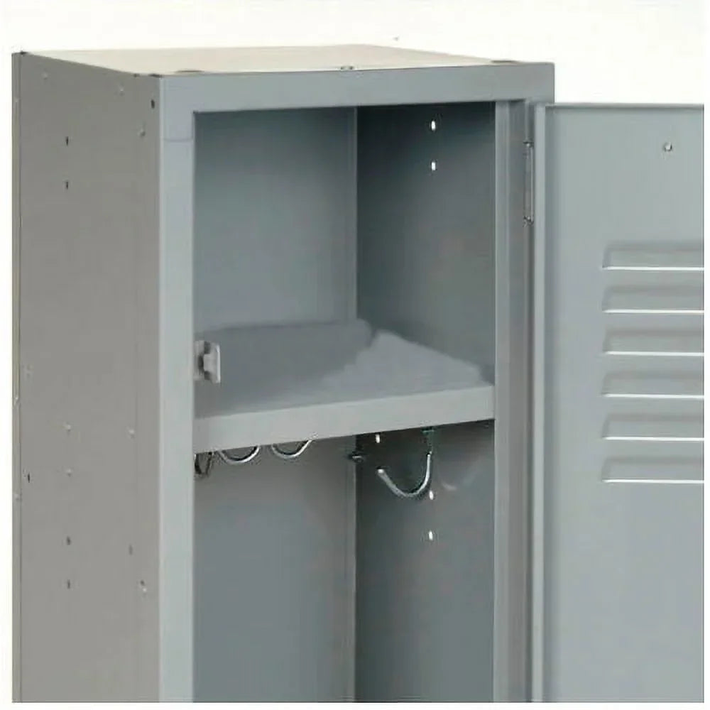 Global Industrial  12 x 12 x 60 in. Single Tier Paramount Locker with 1 Door Ready to Assemble, Gray