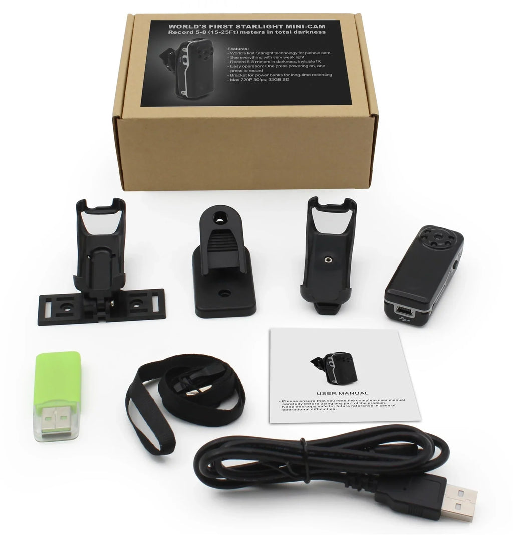 micro Police Body Camera Video Cam w/ Night Vision - NEW 2021
