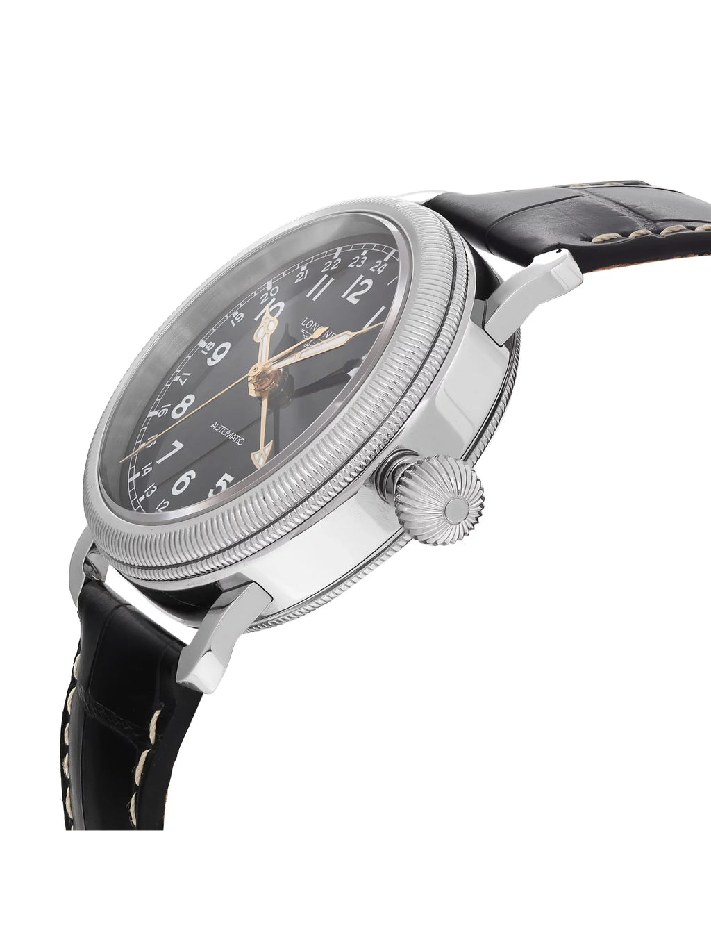 New Longines Heritage Avigation GMT Steel Black Automatic Watch L2.778.4.53.2