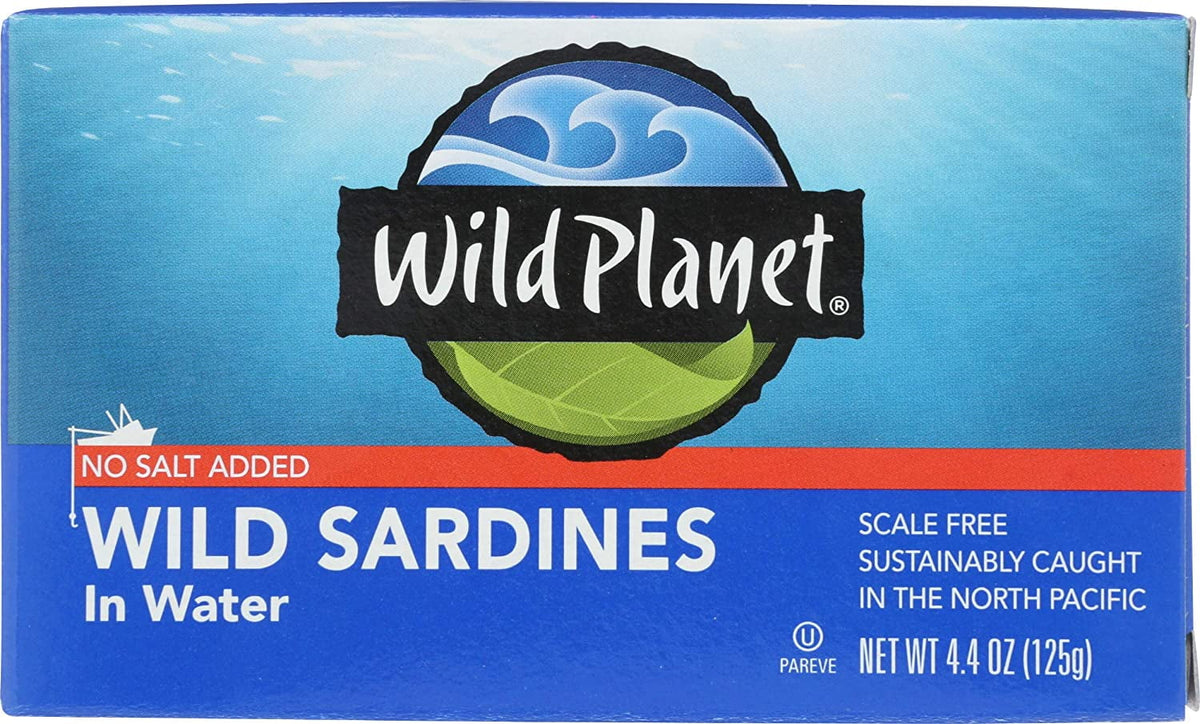 Wild Planet Sardines In Water - Case Of 12 - 4.375 Oz.
