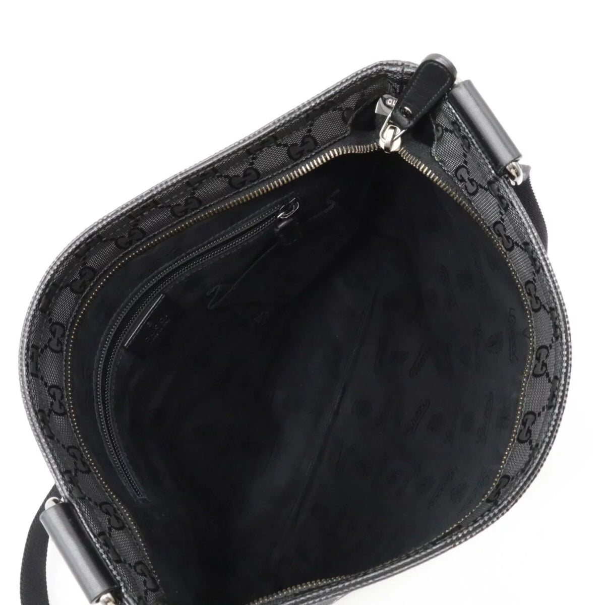 Pre-Owned GUCCI Gucci GG Imprime Crossbody Shoulder Bag PVC Leather Black 201446 (Good)