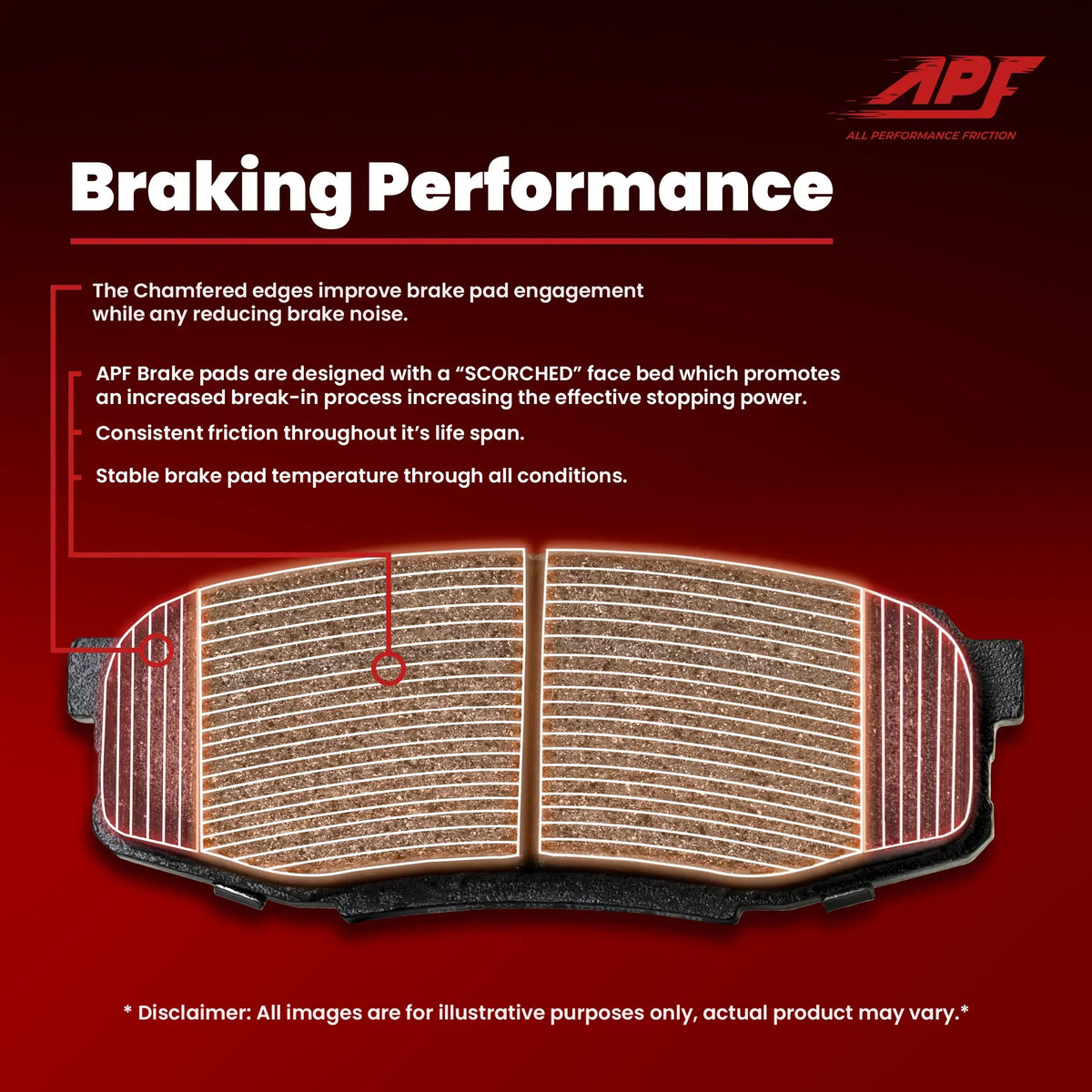 Front and Rear Ceramic Carbon Fiber Pads for 1998-2002 Ford Ranger