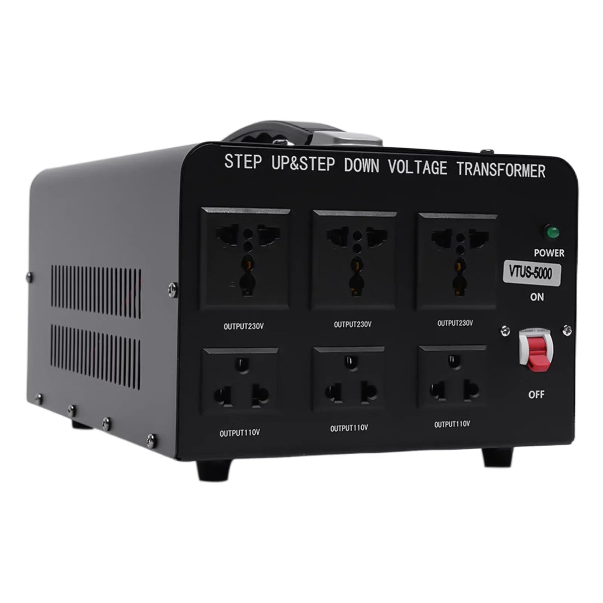 Loyalheartdy 5000 Watt Peak Voltage Converter Transformer Heavy Duty Step Up/Down Convert 110V to 220V / 220V to 110V Electric Power Voltage Converter