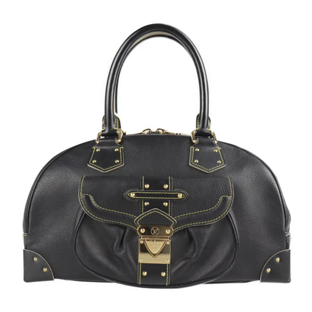 Pre-Owned LOUIS VUITTON Louis Vuitton Superbe Handbag M91892 Suhari Leather Noir Tote Shoulder (Good)