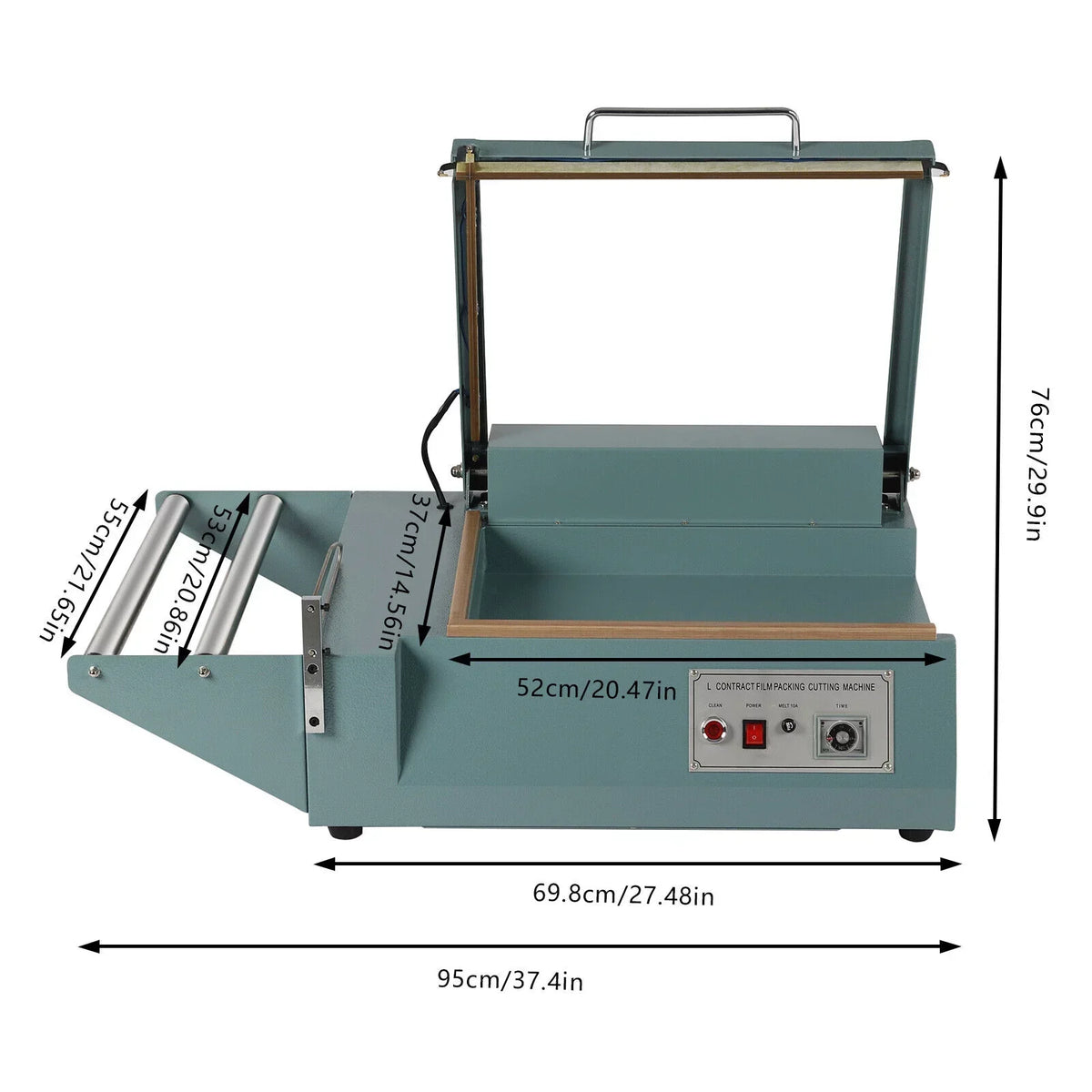OUKANING Heat Shrink Wrap Sealing Machine Quick Sealing Machine POF Folding Film Sealer Cutter Packing Machine 1000W