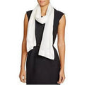 Echo Silk Chiffon Scarf, Various colors: OS/White