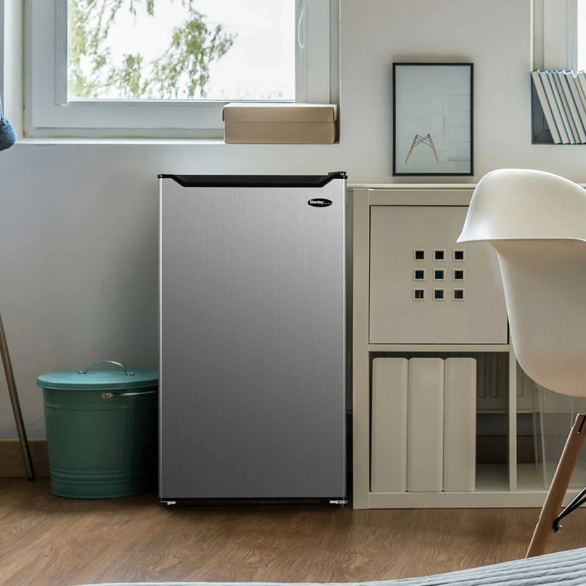 Danby DAR032B2SLM 3.2 cu. ft. Compact Refrigerator - Stainless Steel