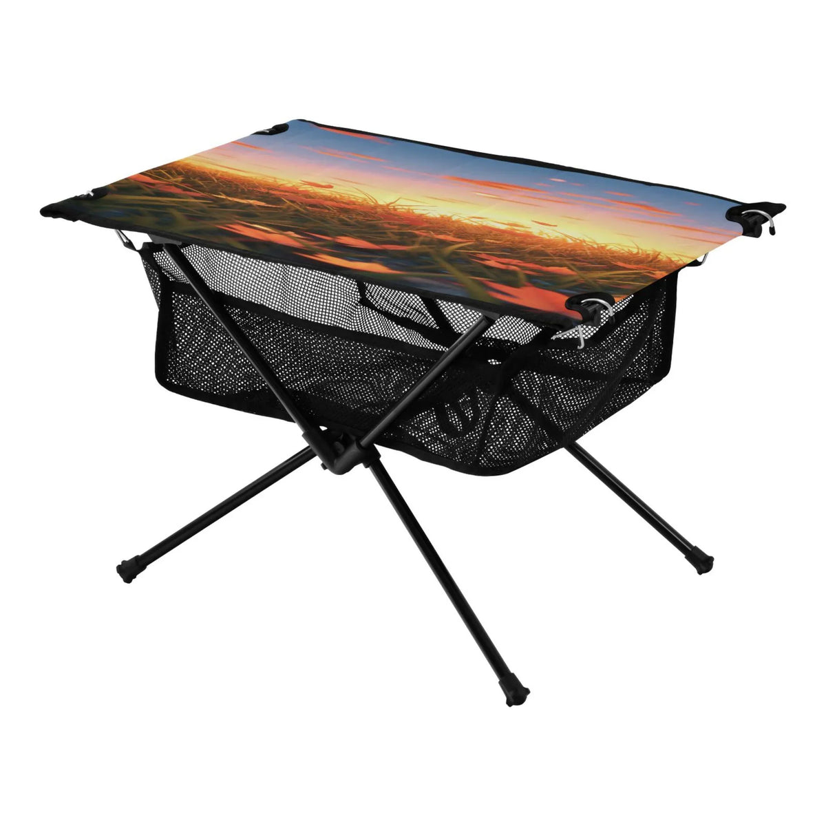 Autumn Leaves in Sunset Camping Folding Table Portable Beach Table with Storage Bag Compact Picnic Table for Outdoor Travel Fishing BBQ