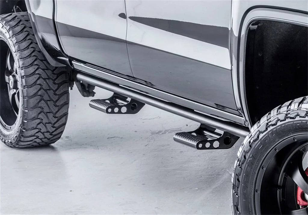 N-Fab by RealTruck Rocker Rails-Cab Len (2 Steps) Compatible with 2019 Ranger 5Ft. Supercrew-Textured Black
