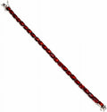 Genuine Mozambique Garnet Gemstone 925 Sterling Silver Tennis Bracelets For Women, Fashion Designer Bracelet Jewelry, 7.5"