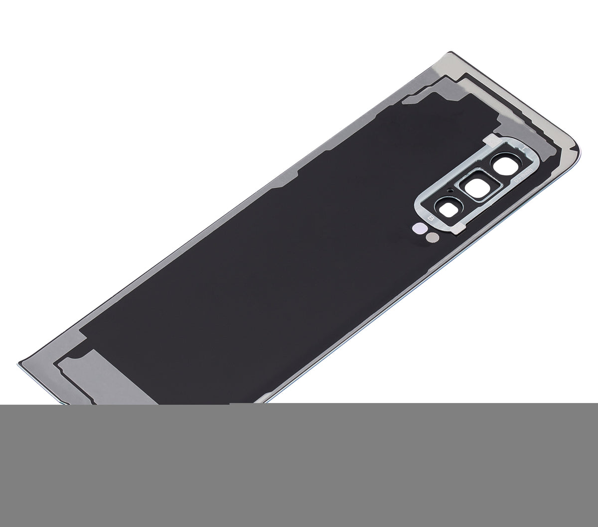 Replacement Back Cover Glass With Camera Lens Compatible For Samsung Galaxy Fold 4G (F900) (Aftermarket Plus) (Space Silver)