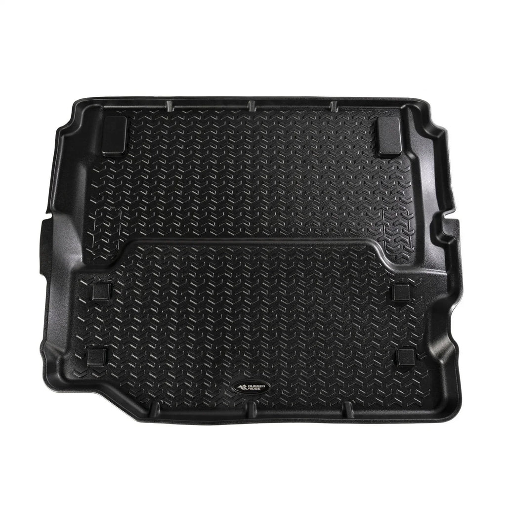 Rugged Ridge by RealTruck | 12975.51 All Terrain Cargo Liner, Full, Black; 2018-2020 Wrangler JL 2-Door Compatible with Select: 2018-2019 Jeep Wrangler Unlimited, 2020 Jeep Wrangler