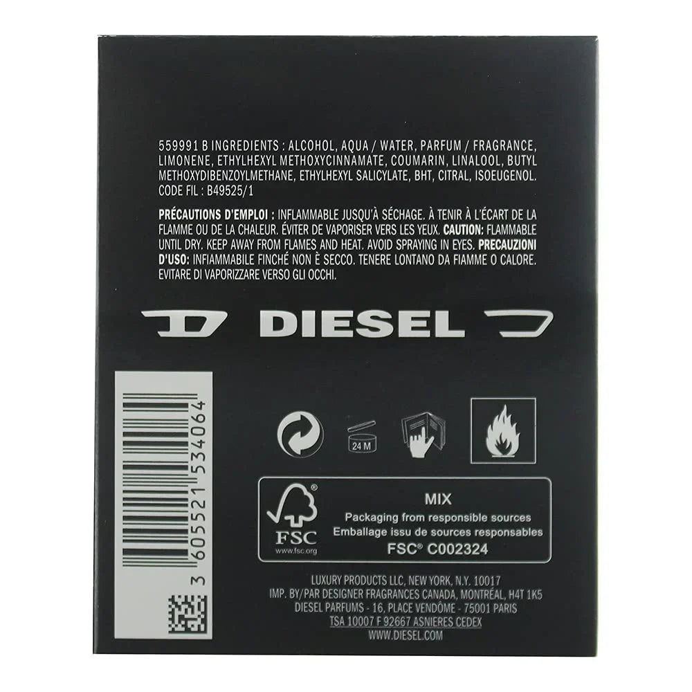 Diesel Only The Brave Eau de Toilette Fragrance Spray for Men, 1.7 fl oz