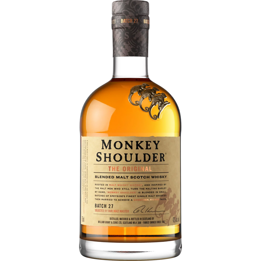Monkey Shoulder Scotch Whisky, 750ml Glass Bottle, 43% ABV 86 Proof