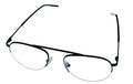 Jones New York Mens Matte Black Rimless Metal Eyewear Aviator Frame. J359. 53mm