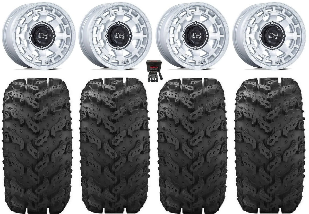 Black Rhino Chamber 14" Wheels Si 30" Reptile Tires Kawasaki Mule Pro FXT