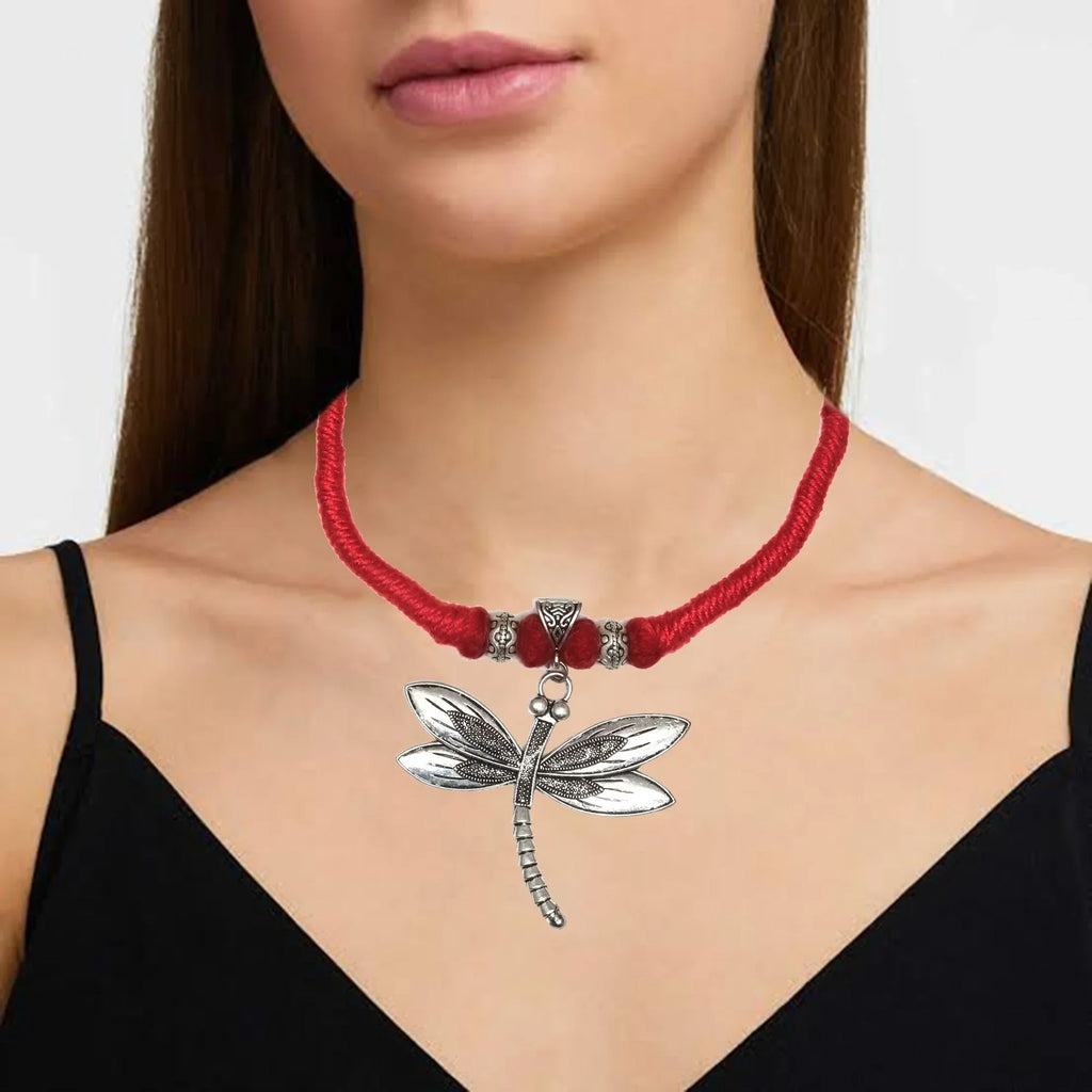 Mother's Day 925 Silver Buterfly Macrame Thred 925 Silver Jewelry Necklace 20 in