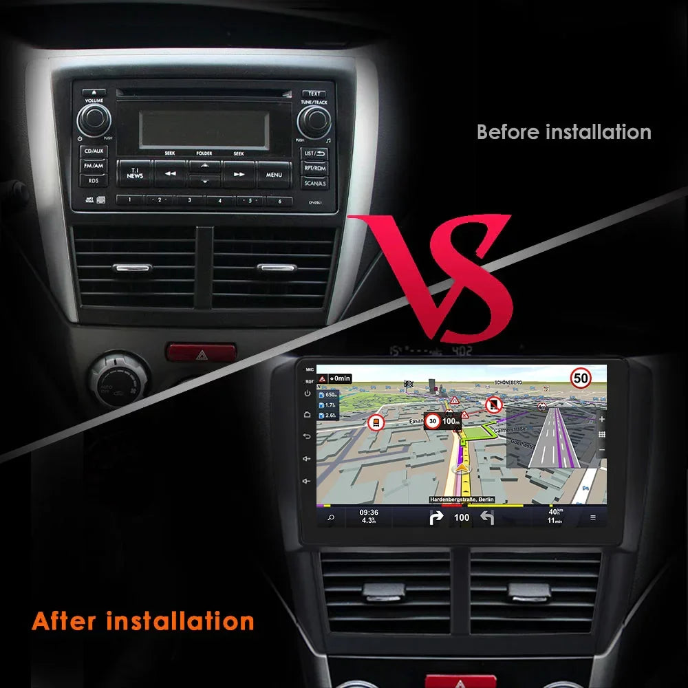 For Subaru Forester Impreza WRX STI 2008-2014 Android 12 GPS Navigation Wifi 8+128GB RDS Car Stereo Radio Head Unit Carplay Bluetooth