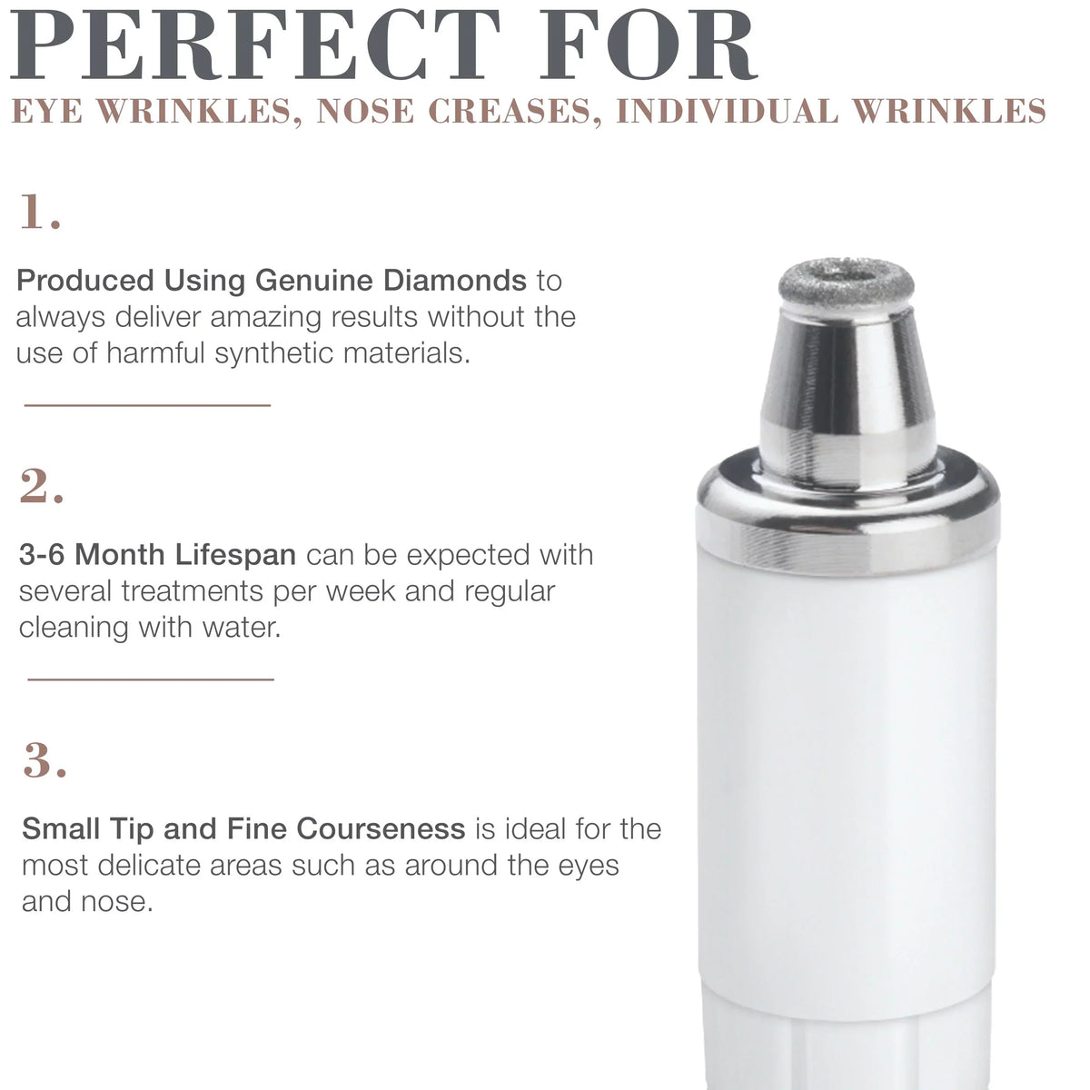 Trophy Skin Microdermabrasion Precision Diamond Tip Accessory for MicrodermMD MiniMD and RejuvadermMD Exfoliation Beauty Device Systems