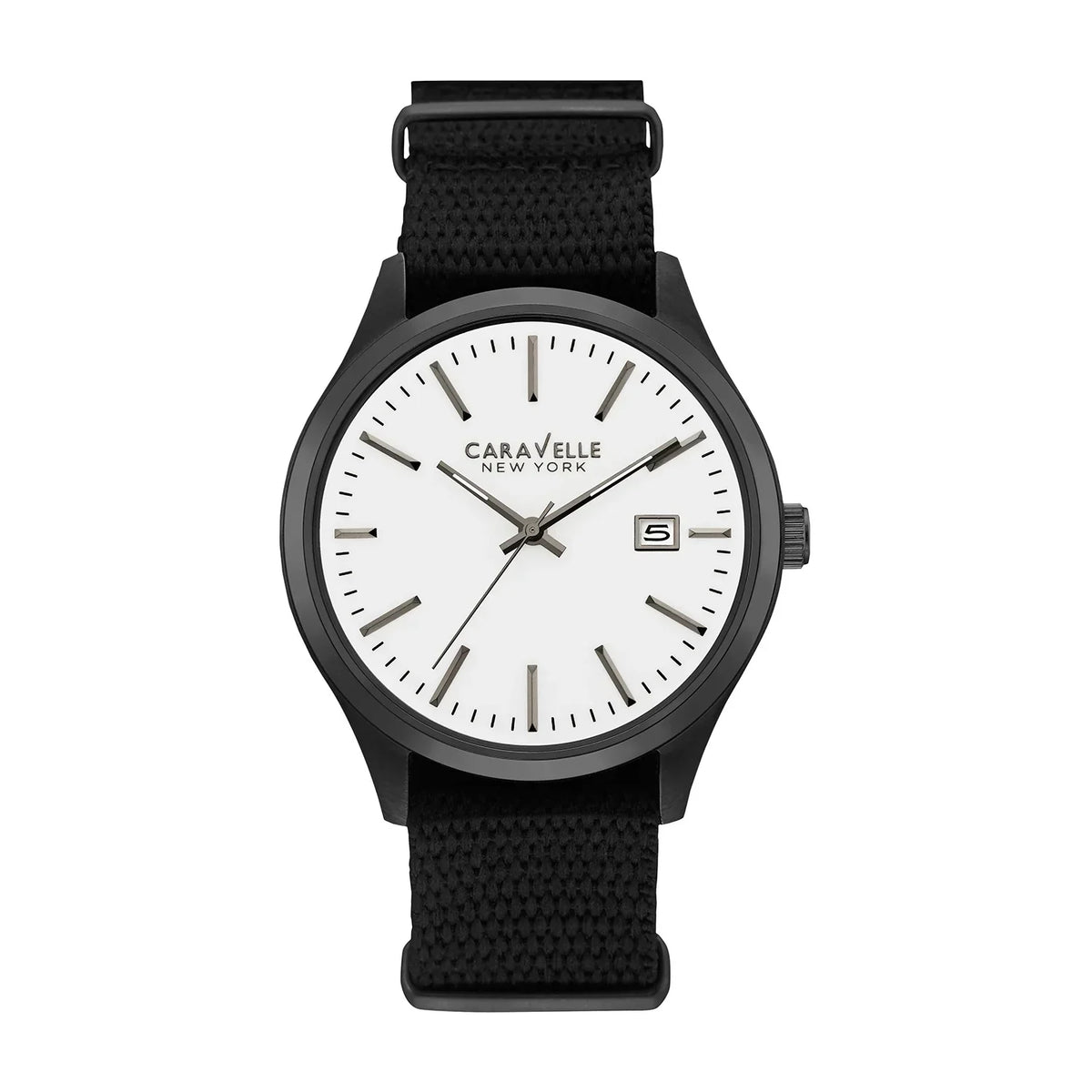 Caravelle Designed By Bulova Men's Dress Watch with Black Nylon Strap