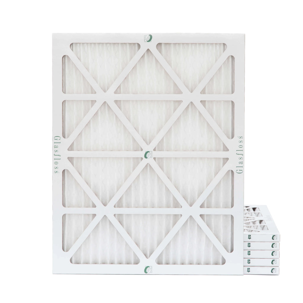 6 Pack of 24x30x1 MERV 13 Pleated Air Filters by Glasfloss. Actual Size: 23-5/8 x 29-5/8 x 7/8