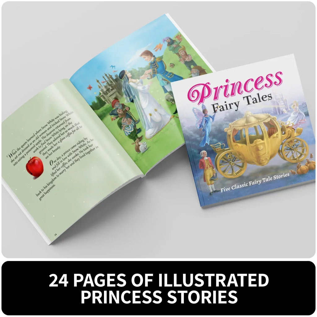 Spicebox Children's Art Kits Imagine It Princess Stencil Stories, 5 Fairytale Scenes To Recreate, Drawing Stencil Art And Activity Kit For Kids