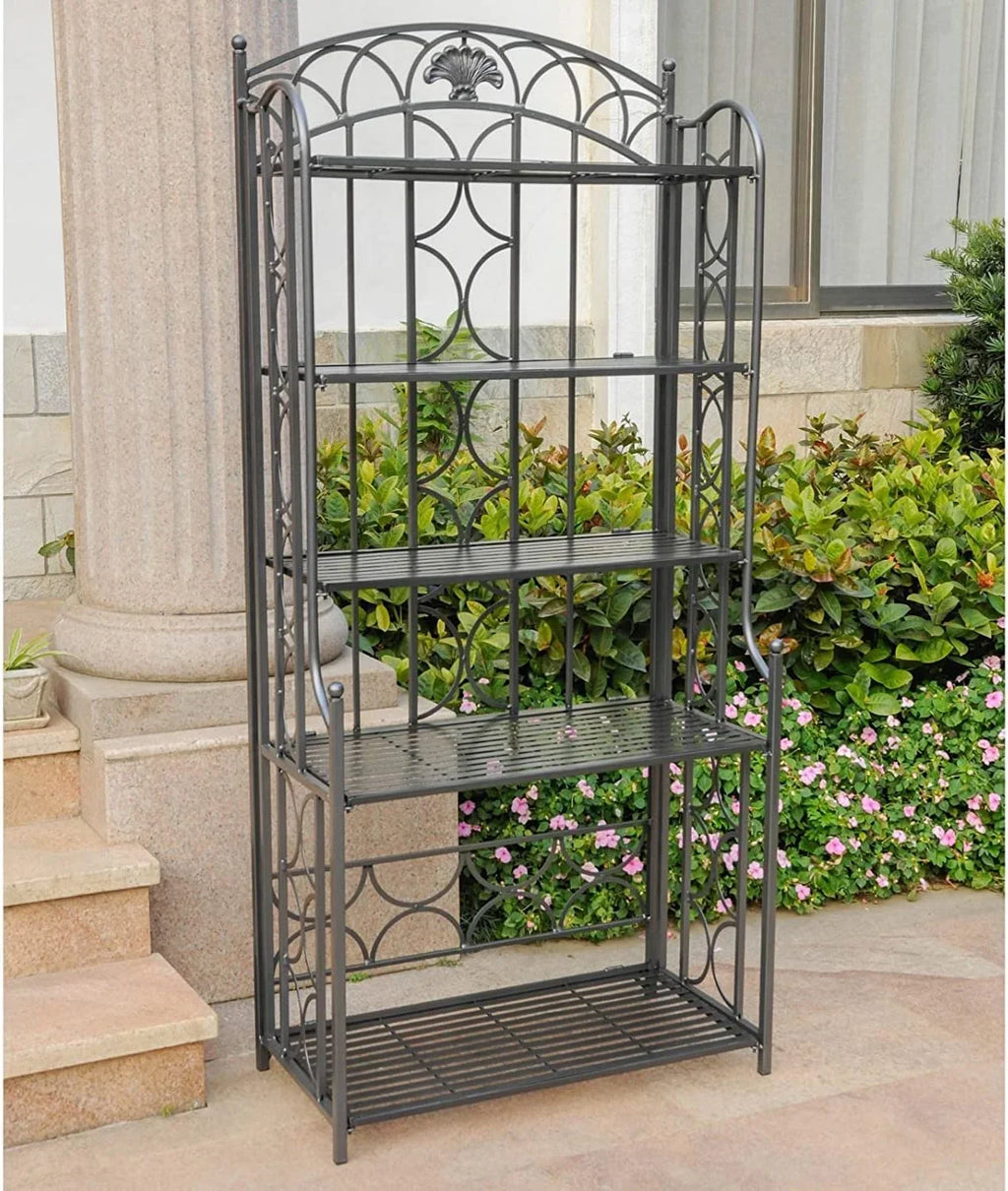 Iron Indoor/Outdoor Bakers Rack Space-Efficient For Cooling Baked Goods, Kitchen, Pantry Or Dining Area Allows For Good Ventilation, 70" D X 32" W X 4"