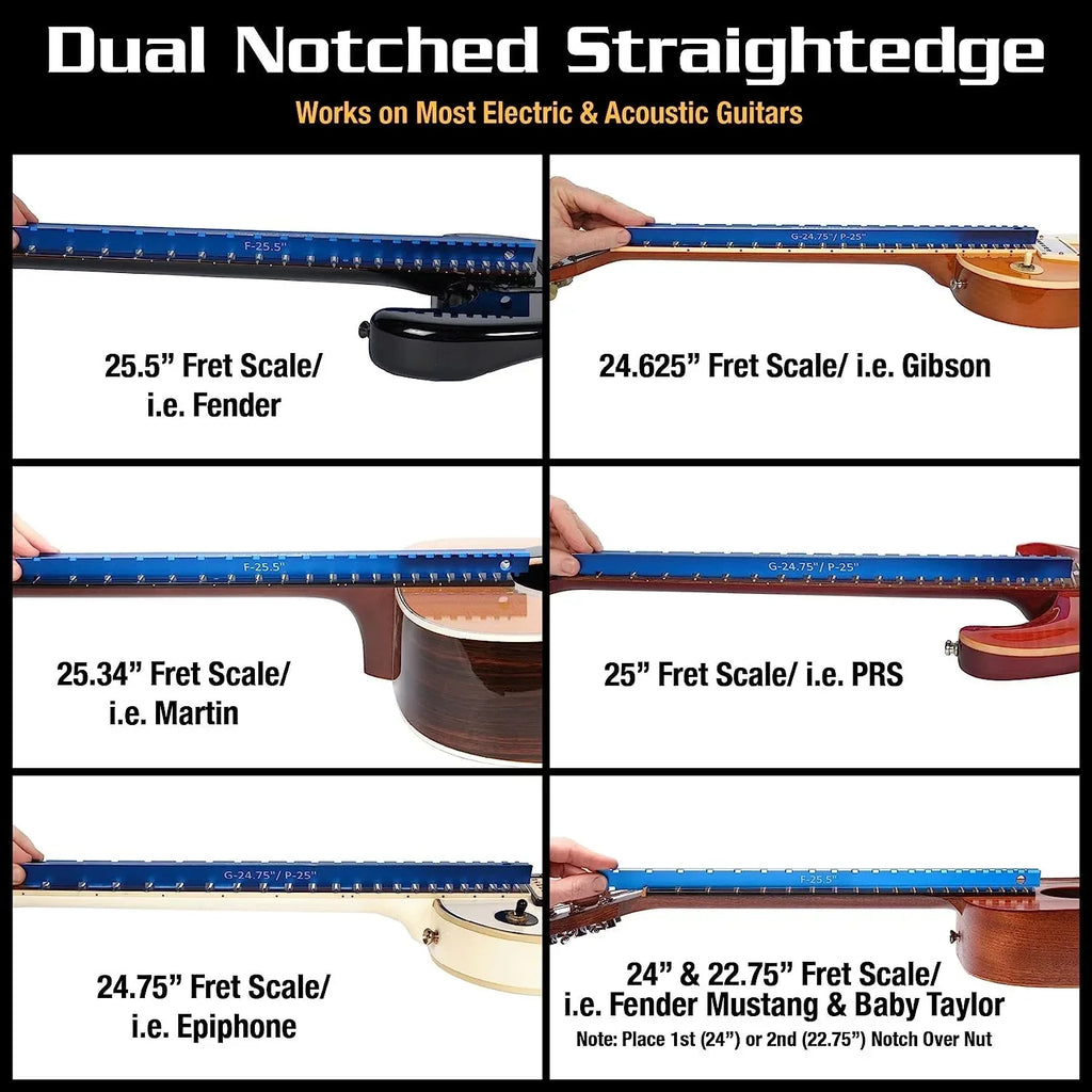 Music Nomad Tri-Beam 3 'n 1 Dual Notched & Precision Straight Edge