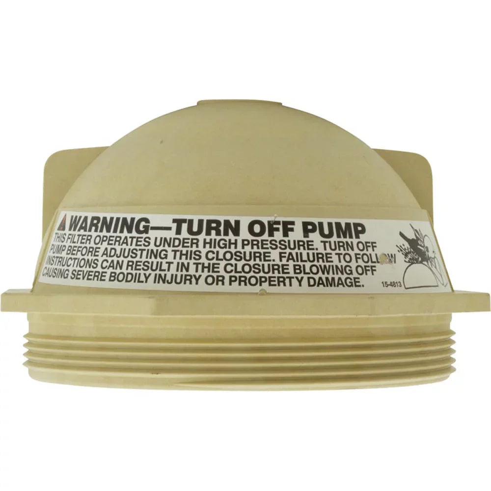 Pentair 154559 Pool and Spa Fiberglass 6-inch V Thread Closure Replacement, Sand