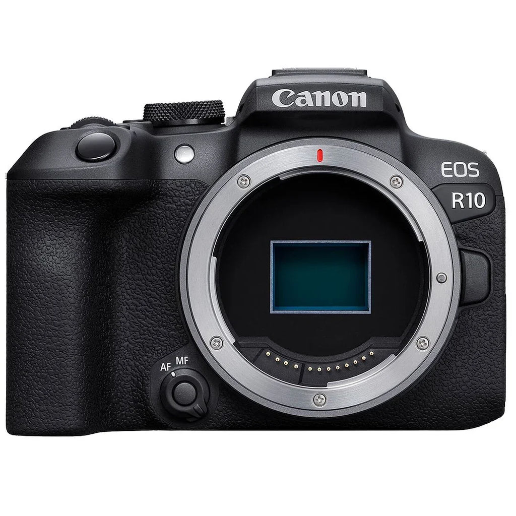 Canon EOS R10 Mirrorless Camera (Body Only) with 2 Pack SanDisk 128GB Memory Card + Case + LED Flash + SV Premium Accessory Bundle