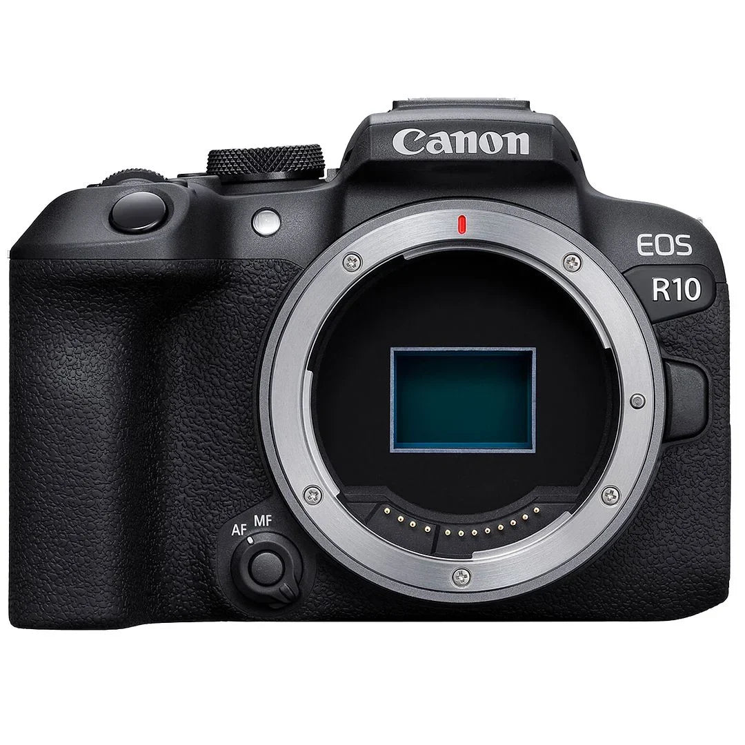 Canon EOS R10 Mirrorless Camera (Body Only) with 2 Pack SanDisk 128GB Memory Card + Case + LED Flash + SV Premium Accessory Bundle