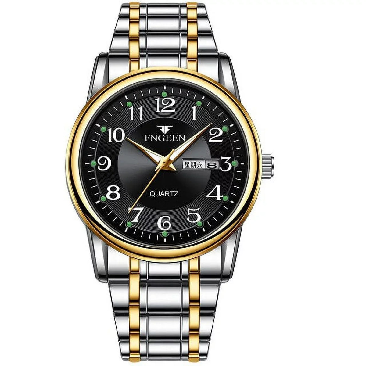 FNGEEN Men Watch Top Luxury Brand Quartz Mens Watches Sport Wristwatch Man Stainless Steel Luminous Hands Relogio Masculino