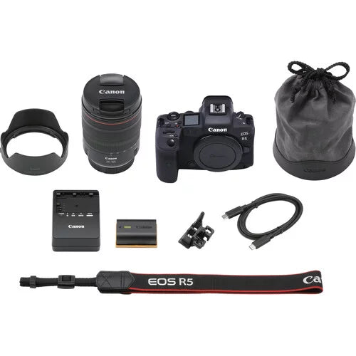 Canon EOS R5 Mirrorless Digital Camera with 24-105mm f/4L Lens AUTHORIZED DEALER