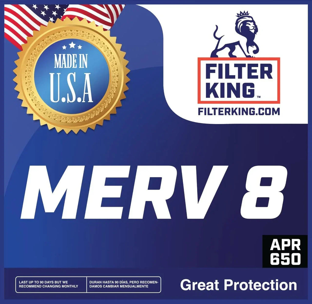 Filter King 37.5x12.5x1a Air Filter | 4-PACK | MERV 8 HVAC Pleated A/C Furnace Filters | MADE IN USA | Actual Size: 37.5 x 12.5 x .75"